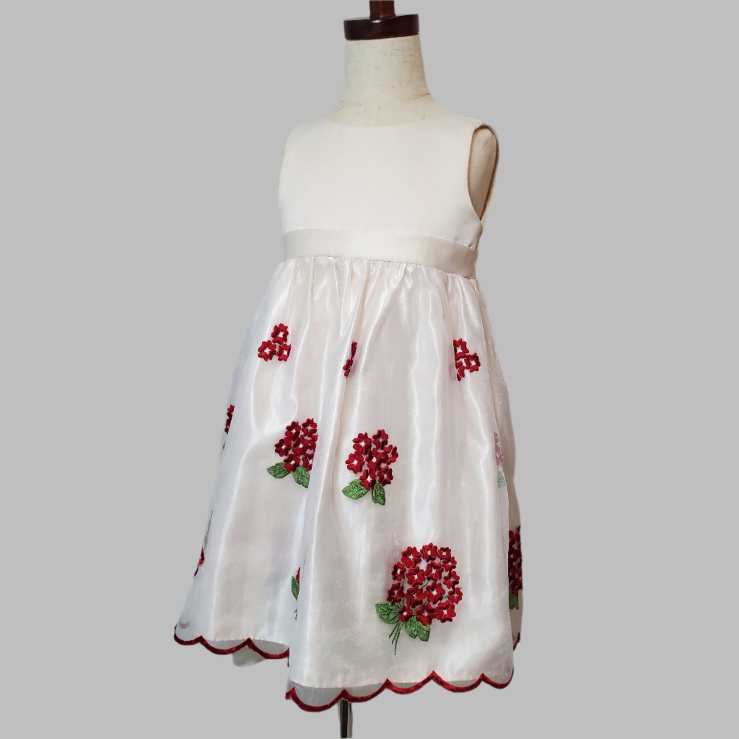 Toddler Girl Flower White Dress