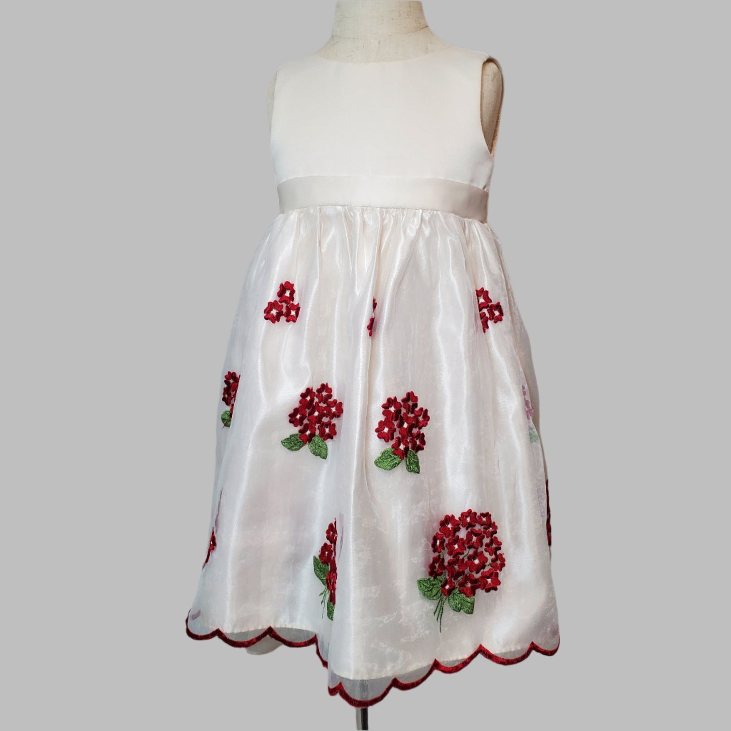Toddler Girl Flower White Dress