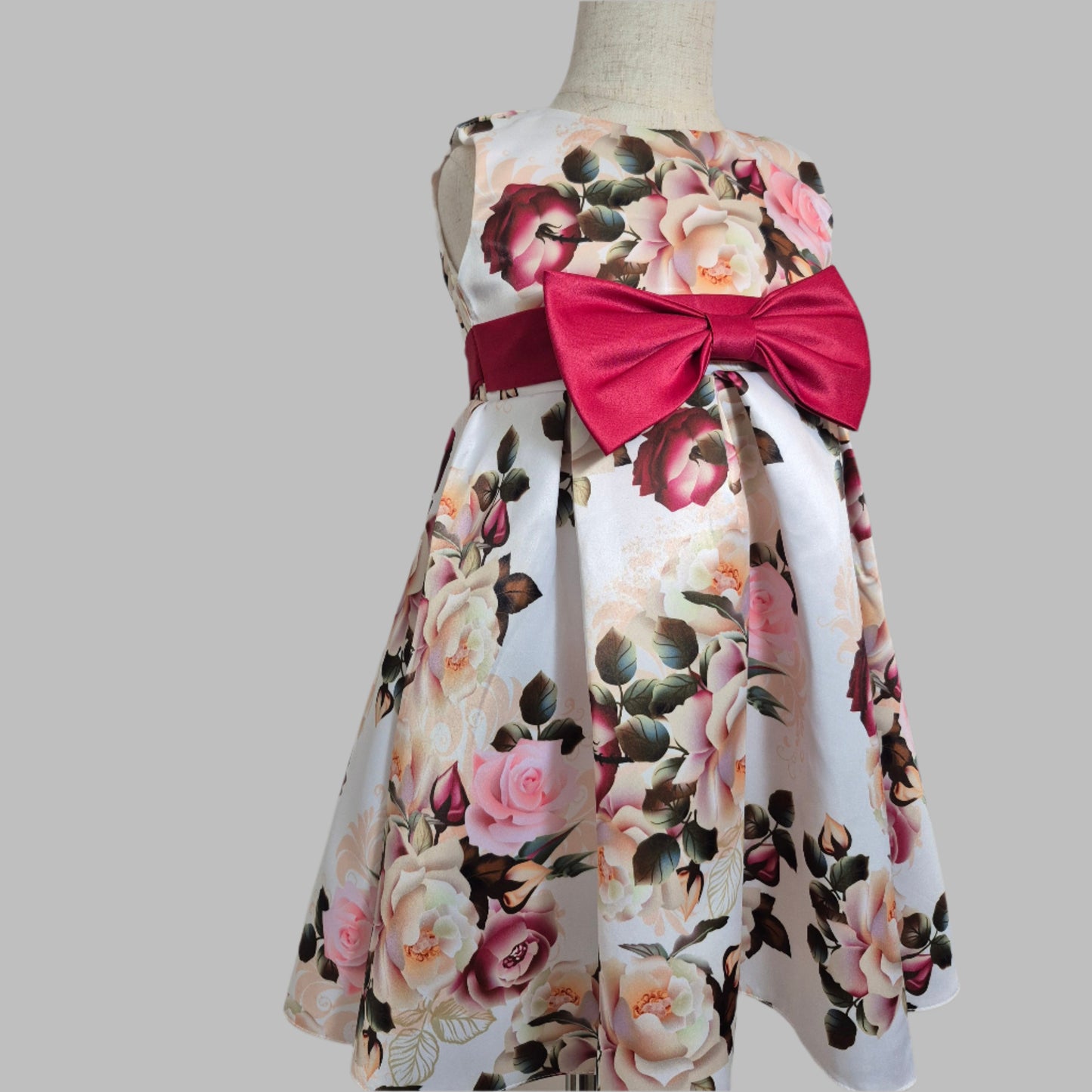 Toddler Girl Flower Girl Front Bow
