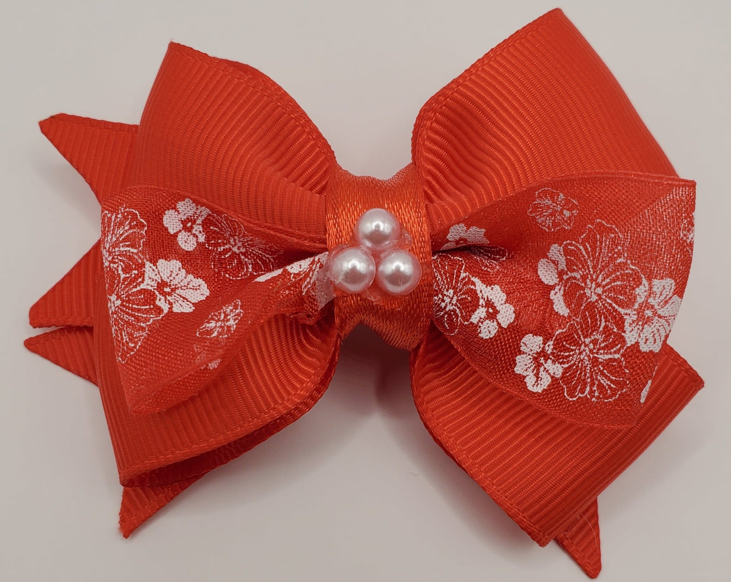 The Original Hair Bow, Red/White Hair Bow