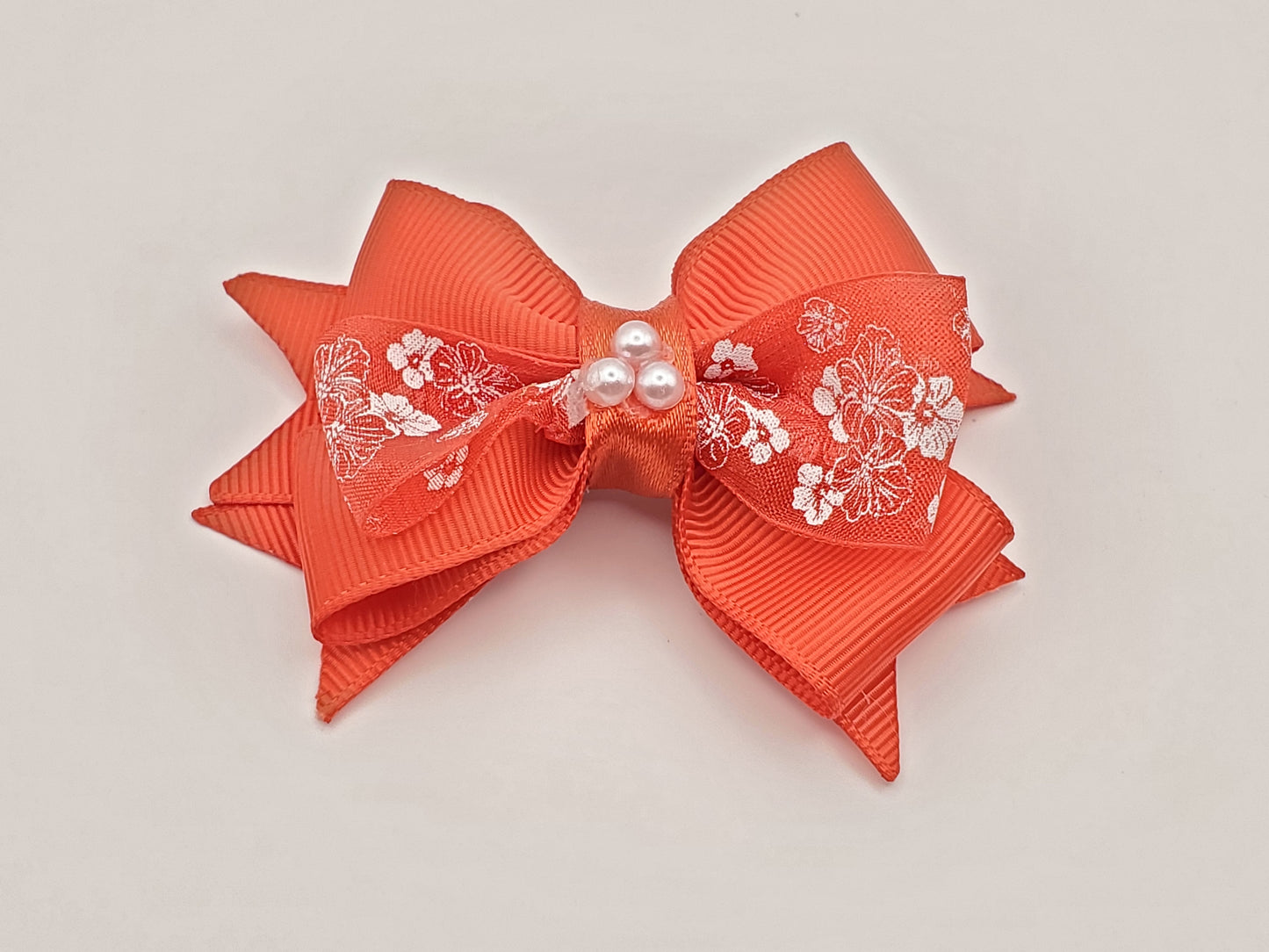 The Original Hair Bow, Red/White Hair Bow