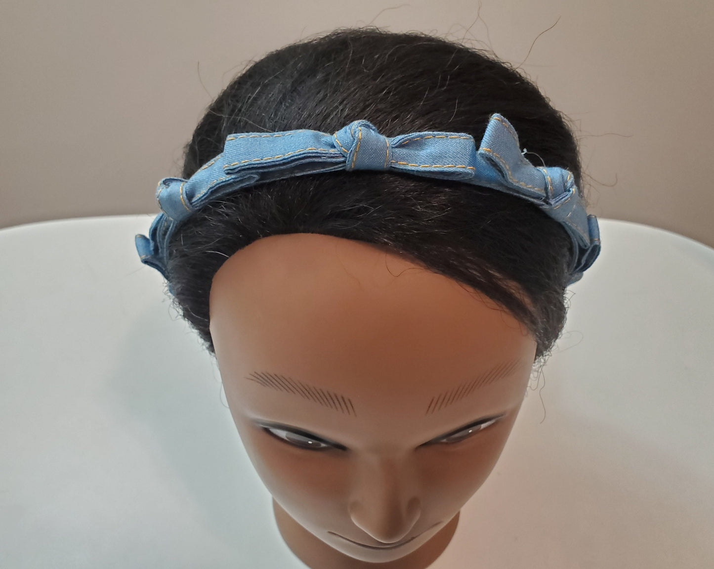 Simple Classic Style Bow Knot Denim Head Band