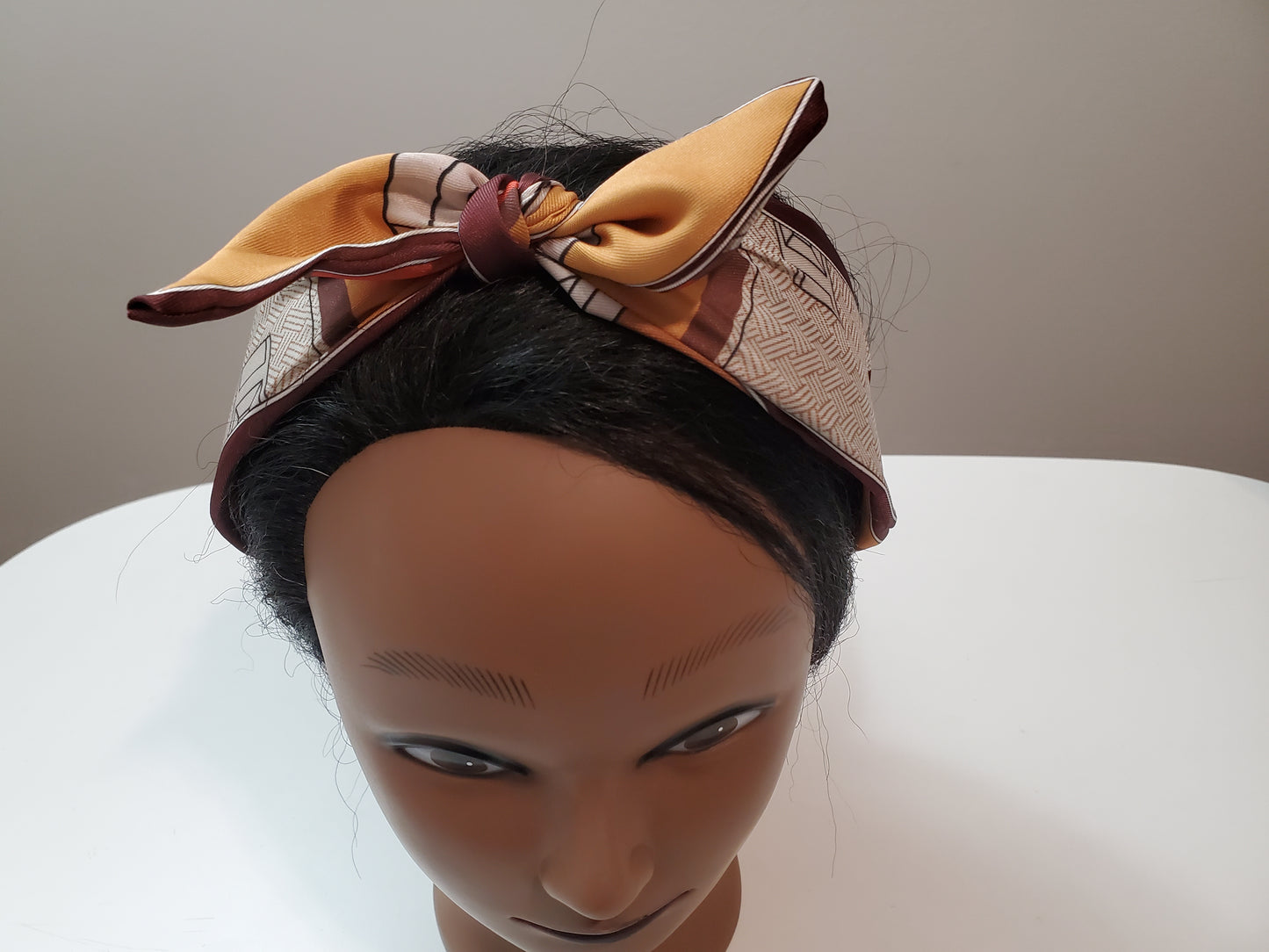 Fashion Orange Pattern Bow Knot Cloth Hair Band