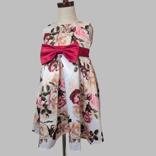 Toddler Girl Flower Girl Front Bow