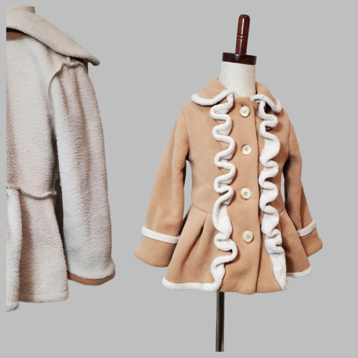 Toddler Girl Trench Coat Long Winter Jacket